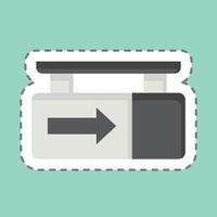 Sticker line cut Exit. related to Parking symbol. design editable vector