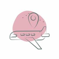 Icon Airline. related to Travel symbol. Color Spot Style. design editable vector