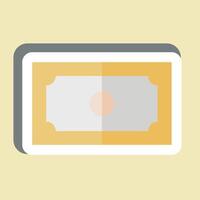 Sticker Cash. related to Parking symbol. design editable vector