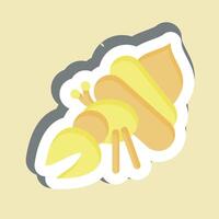 Sticker Crab. related to Summer symbol. design editable vector