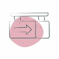 Icon Exit. related to Parking symbol. Color Spot Style. design editable vector