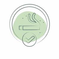 Icon Smoking Area. related to Smoking symbol. Color Spot Style. design editable vector