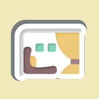 Sticker First Class. related to Travel symbol. design editable vector