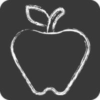 Icon Apple. related to Kindergarten symbol. chalk Style. design editable vector