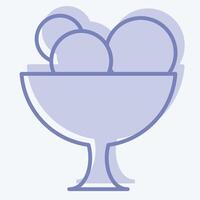 Icon Ice Cream. related to Restaurant symbol. two tone style. design editable vector