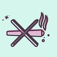 Icon Ban Smoking. related to Smoking symbol. MBE style. design editable vector