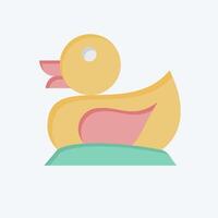 Icon Duck. related to Kindergarten symbol. flat style. design editable vector