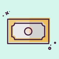 Icon Cash. related to Parking symbol. MBE style. design editable vector