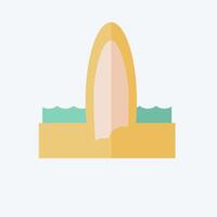 Icon Surfoad. related to Summer symbol. flat style. design editable vector