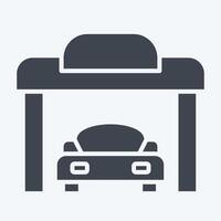 Icon Garage. related to Parking symbol. glyph style. design editable vector