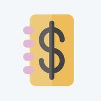 Icon Passbook. related to Savings symbol. flat style. design editable vector
