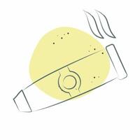Icon Cigar. related to Smoking symbol. Color Spot Style. design editable vector