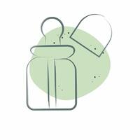 Icon Milk Bottles. related to Kindergarten symbol. Color Spot Style. design editable vector