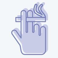 Icon Smoke 2. related to Smoking symbol. two tone style. design editable vector