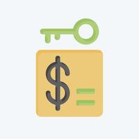 Icon Safe. related to Savings symbol. flat style. design editable vector