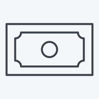 Icon Cash. related to Parking symbol. line style. design editable vector