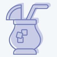 Icon Cocktail. related to Summer symbol. two tone style. design editable vector