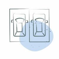 Icon Parking Area. related to Parking symbol. Color Spot Style. design editable vector