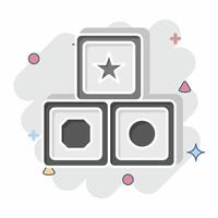 Icon Block. related to Kindergarten symbol. comic style. design editable vector