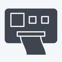 Icon Ticket Machine. related to Parking symbol. glyph style. design editable vector