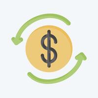 Icon Automatic Savings. related to Savings symbol. flat style. design editable vector