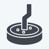 Icon Cigarette Stub. related to Smoking symbol. glyph style. design editable vector