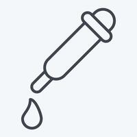 Icon Pipette. related to Vape symbol. line style. design editable vector