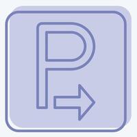 Icon Arrow. related to Parking symbol. two tone style. design editable vector