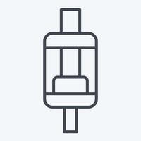 Icon Tank. related to Vape symbol. line style. design editable vector