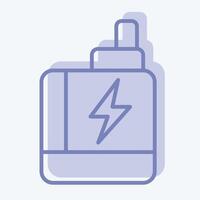 Icon Vape. related to Smoking symbol. two tone style. design editable vector
