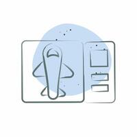 Icon Ticket. related to Travel symbol. Color Spot Style. design editable vector