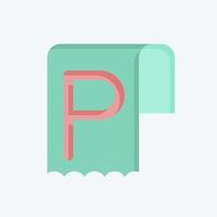 Icon Invoice. related to Parking symbol. flat style. design editable vector