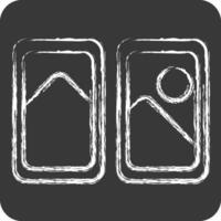 Icon Airplane Window. related to Travel symbol. chalk Style. design editable vector