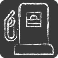 Icon Petrol. related to Parking symbol. chalk Style. design editable vector