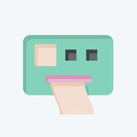 Icon Ticket Machine. related to Parking symbol. flat style. design editable vector