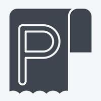 Icon Invoice. related to Parking symbol. glyph style. design editable vector