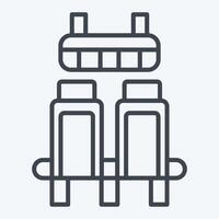 Icon Terminal Builder. related to Travel symbol. line style. design editable vector