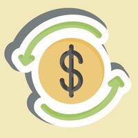 Sticker Automatic Savings. related to Savings symbol. design editable vector