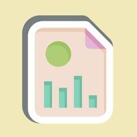 Sticker Financial Report. related to Retirement symbol. design editable vector