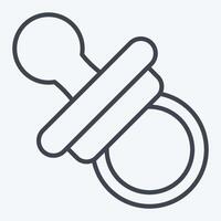 Icon Niplle Toy. related to Kindergarten symbol. line style. design editable vector