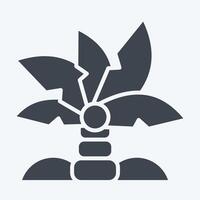 Icon Palm. related to Summer symbol. glyph style. design editable vector