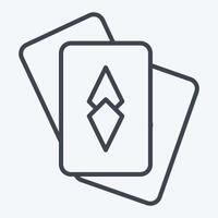 Icon Card Game. related to Retirement symbol. line style. design editable vector