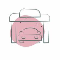 Icon Garage. related to Parking symbol. Color Spot Style. design editable vector