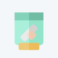 Icon Dentures. related to Retirement symbol. flat style. design editable vector