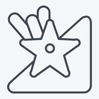 Icon Star Fish. related to Summer symbol. line style. design editable vector