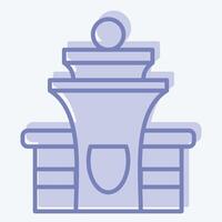 Icon Control Tower. related to Travel symbol. two tone style. design editable vector