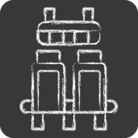 Icon Terminal Builder. related to Travel symbol. chalk Style. design editable vector
