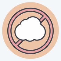 Icon No Smoke. related to Vape symbol. color mate style. design editable vector