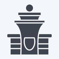 Icon Control Tower. related to Travel symbol. glyph style. design editable vector