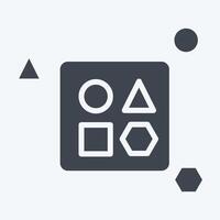 Icon Toy Shape. related to Kindergarten symbol. glyph style. design editable vector